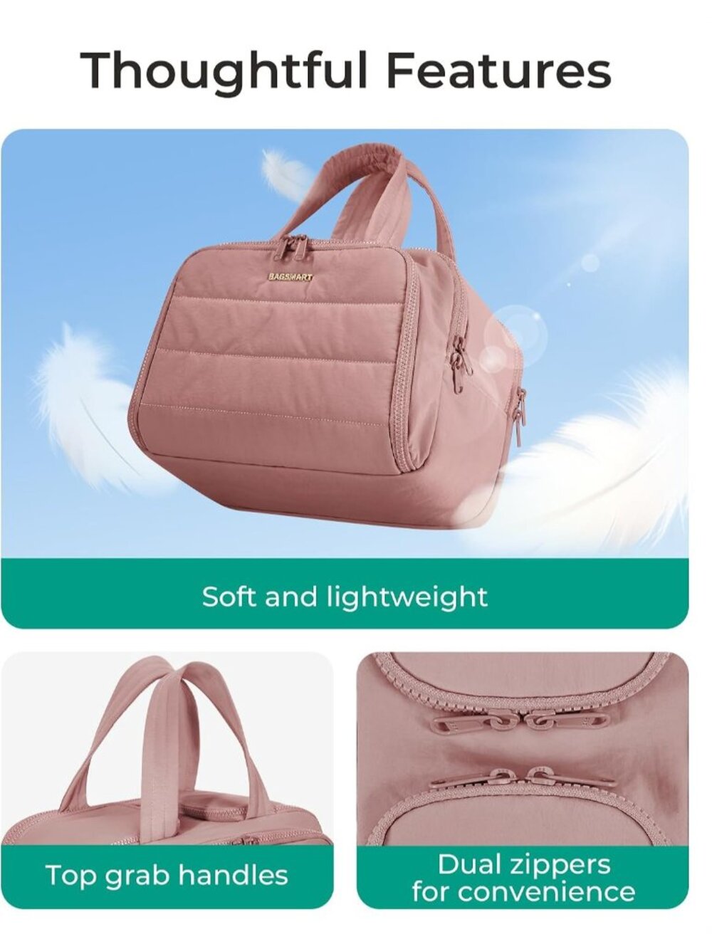 New Travel Toiletry Bag, Lightweight Large Wide-open Travel Bag for Women. - Picture 6 of 6